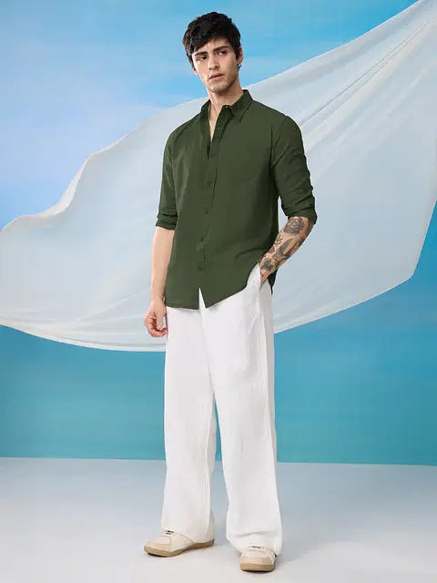 Ivy Green Cotton Linen