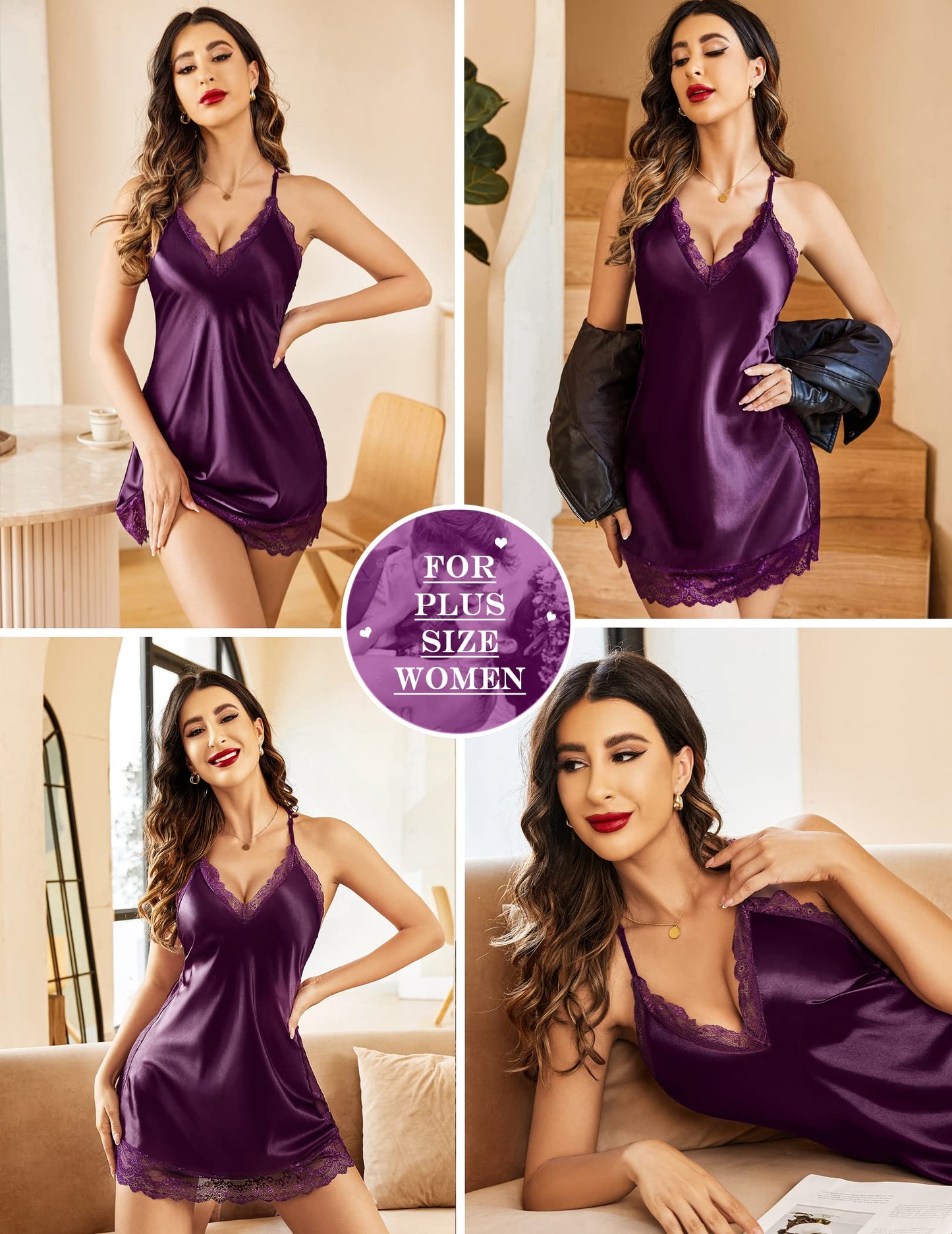 Long Sheer V Neck Nightgown