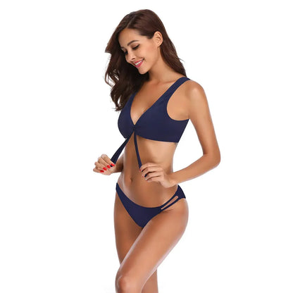 Front Knot Bikini Set