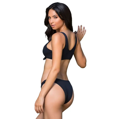 Deep Neck Bikini Set