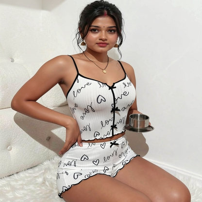 Ribbed Cami & Shorts Co-Ord Set