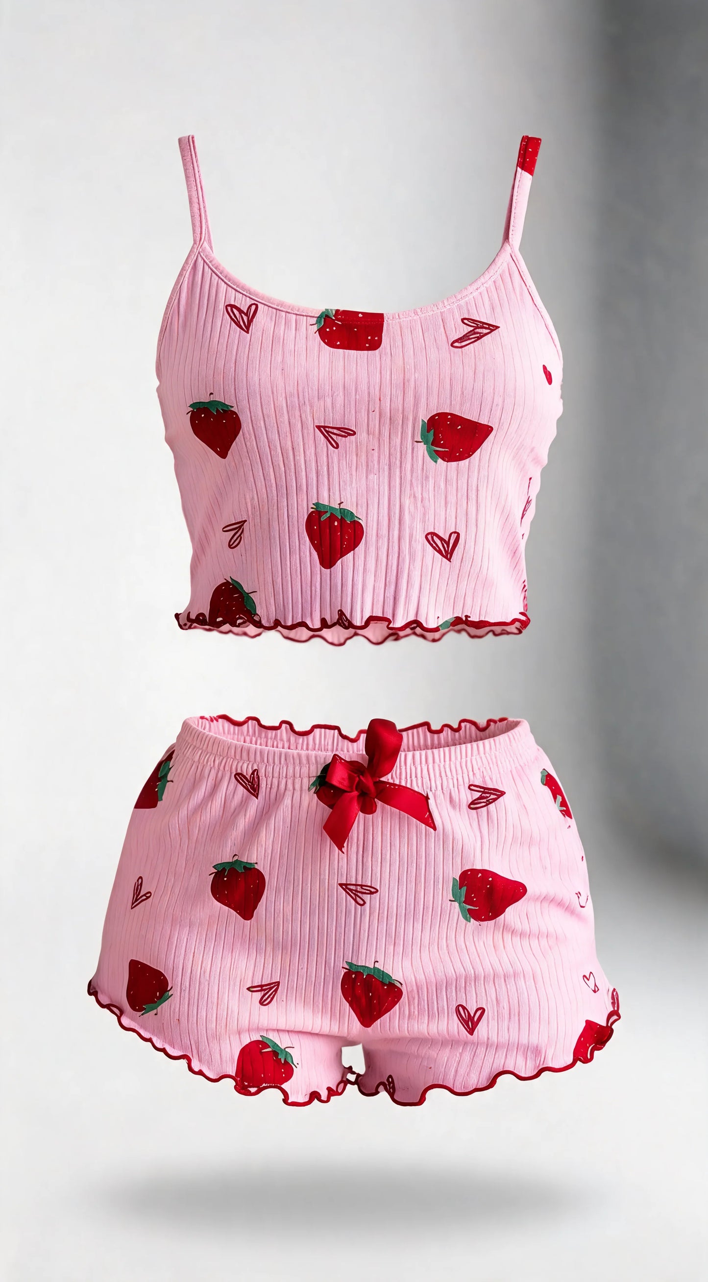 Pink Strawberry Night Suit