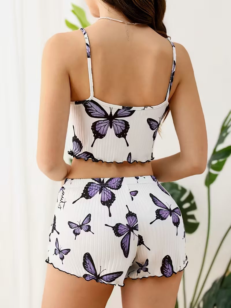 White Butterfly Night Sute