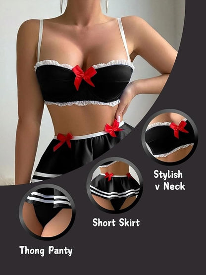 Bra and Skirt Panty Set Costume