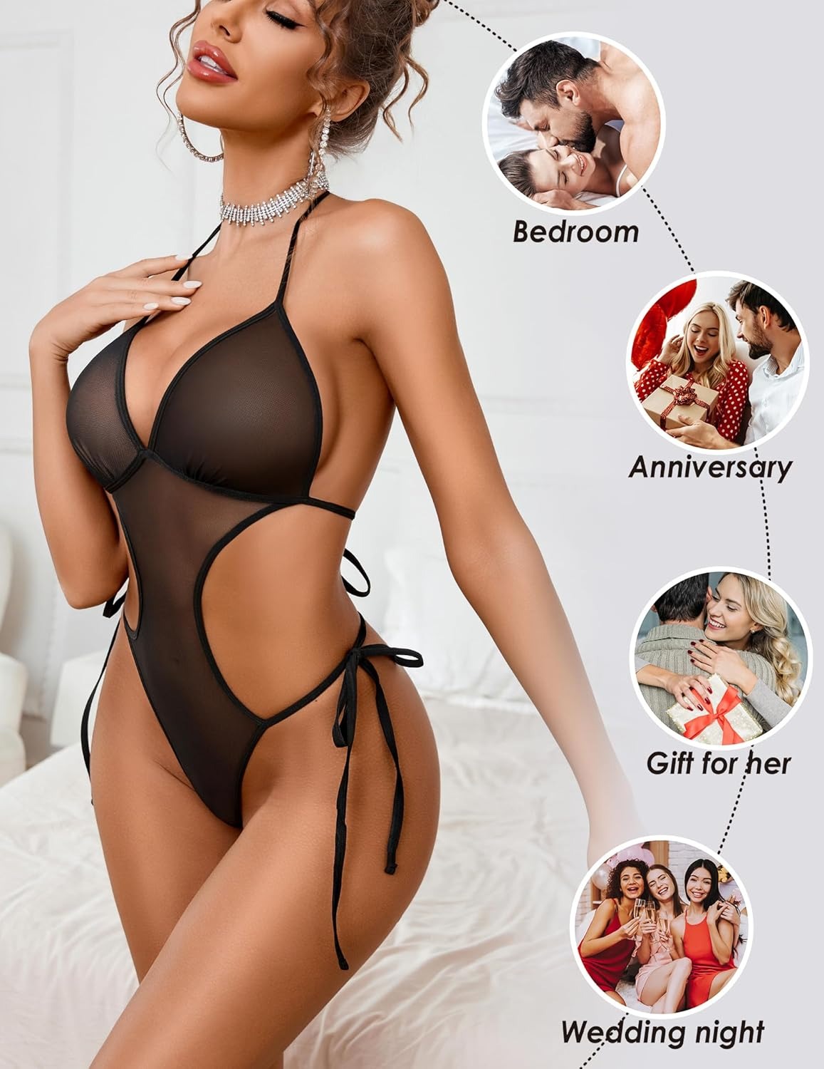 Deep V Teddy Lingerie