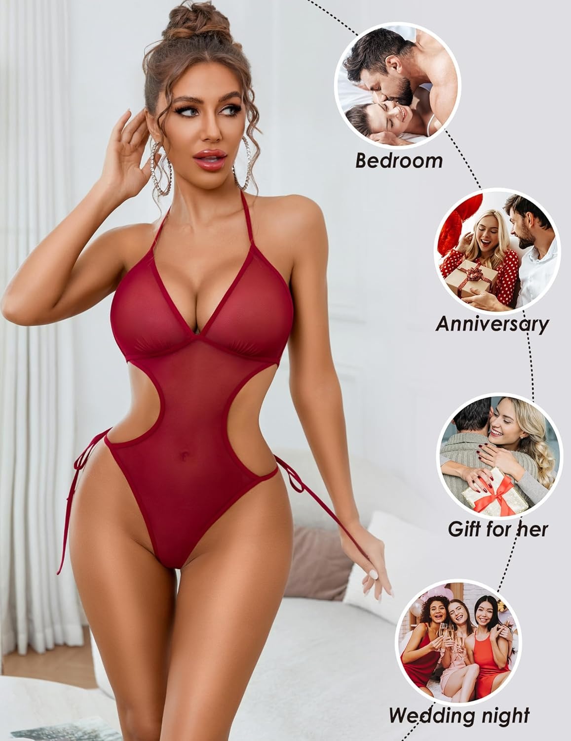 Deep V Teddy Lingerie